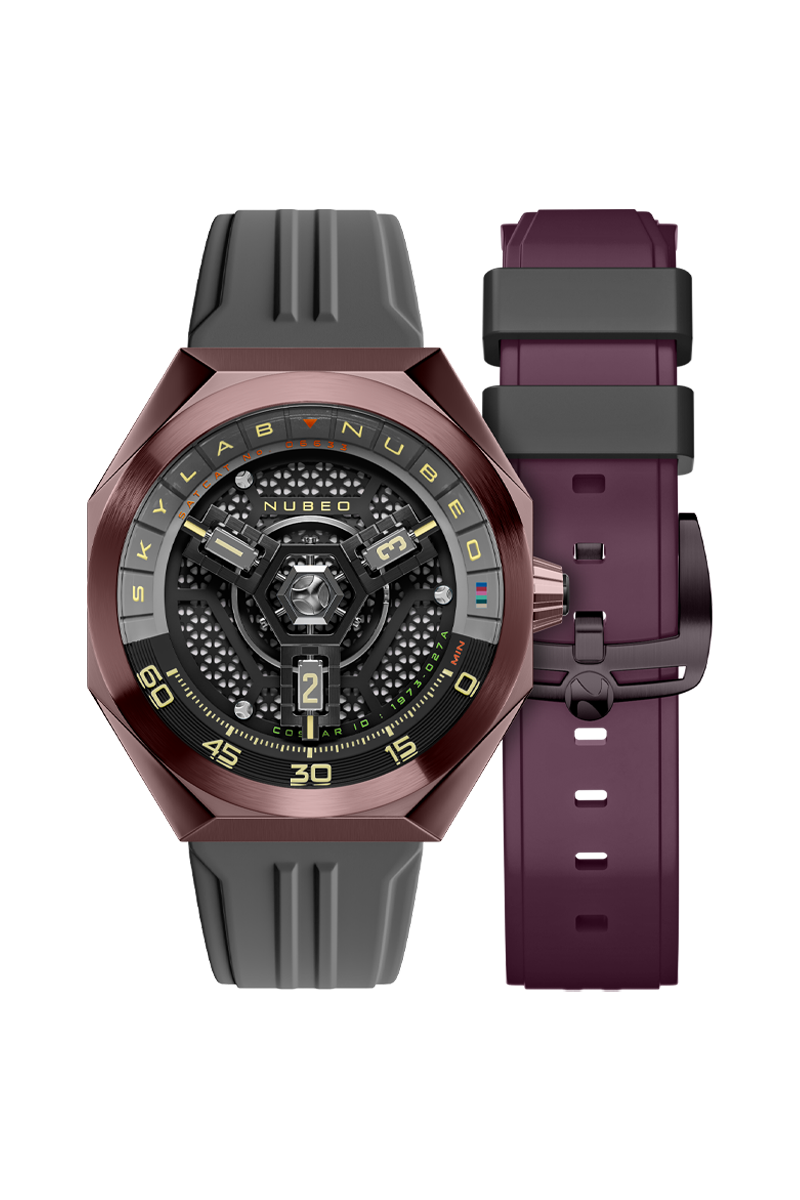 Nubeo Men's 48mm Skylab Automatic Limited Edition Interchangeable Strap Watch