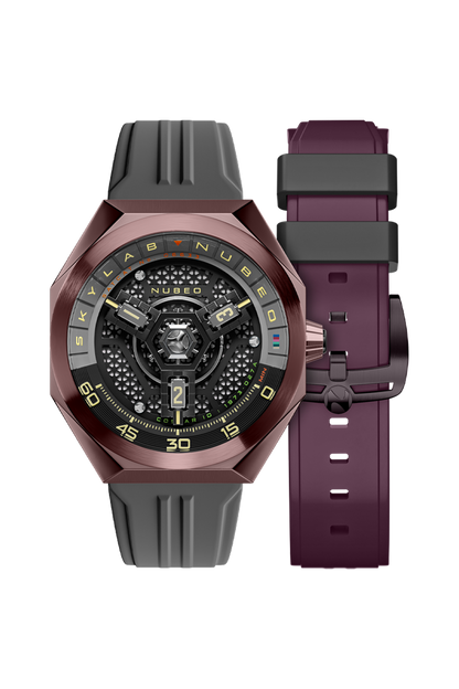 Nubeo Men's 48mm Skylab Automatic Limited Edition Interchangeable Strap Watch