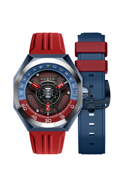 Nubeo Men's 48mm Skylab Automatic Limited Edition Interchangeable Strap Watch