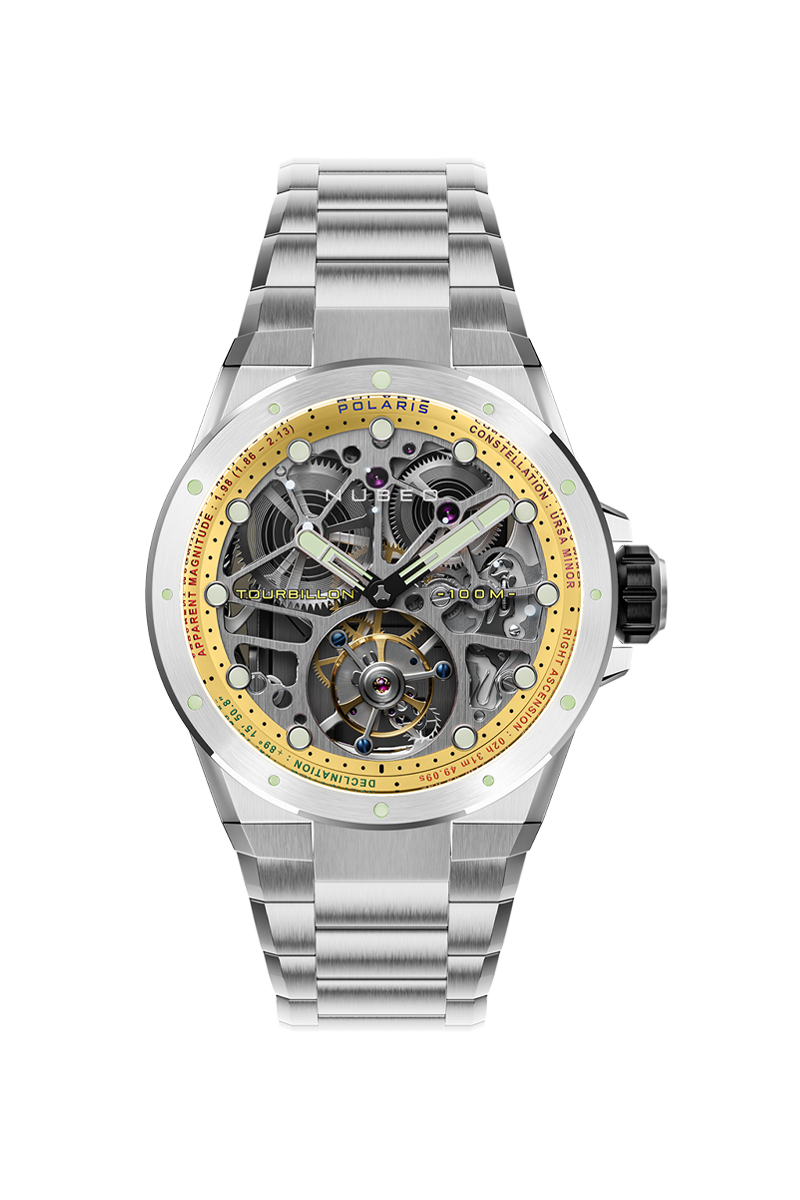 Nubeo Men's 46mm Polaris Tourbillion Mechanical Limited Edition Skeletonized Watch