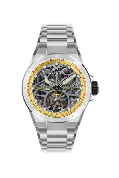 Nubeo Men's 46mm Polaris Tourbillion Mechanical Limited Edition Skeletonized Watch