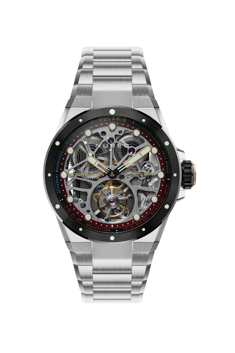 Nubeo Men's 46mm Polaris Tourbillion Mechanical Limited Edition Skeletonized Watch