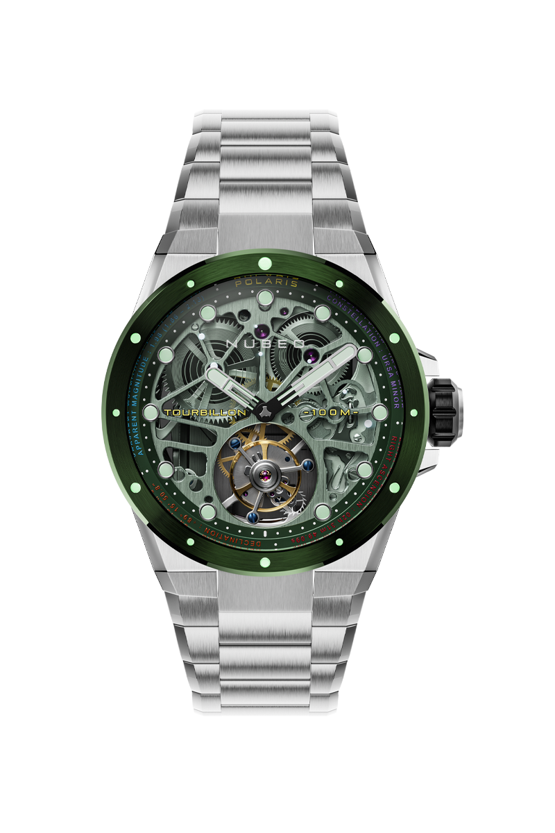Nubeo Men's 46mm Polaris Tourbillion Mechanical Limited Edition Skeletonized Watch