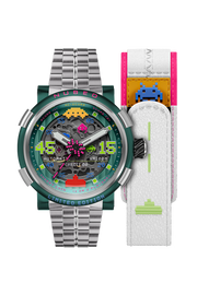 Nubeo Men's 50mm Orion Automatic Space Invaders Lmt Ed Interchangeable Bracelet Watch