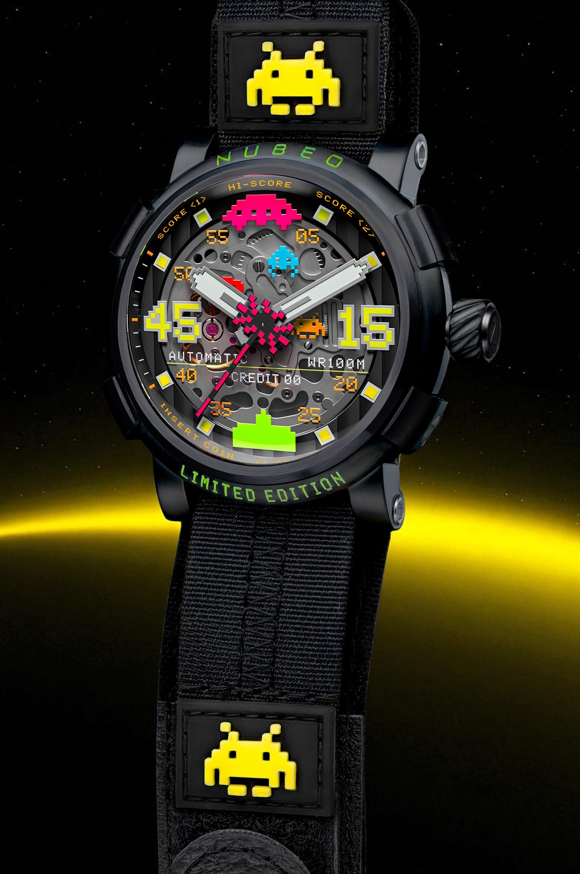 Nubeo Men's 50mm Orion Automatic Space Invaders Lmt Ed