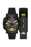 Nubeo Men's 50mm Orion Automatic Space Invaders Lmt Ed Blackout Interchangeable Bracelet Watch