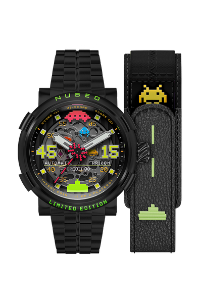 Nubeo Men's 50mm Orion Automatic Space Invaders Lmt Ed Blackout