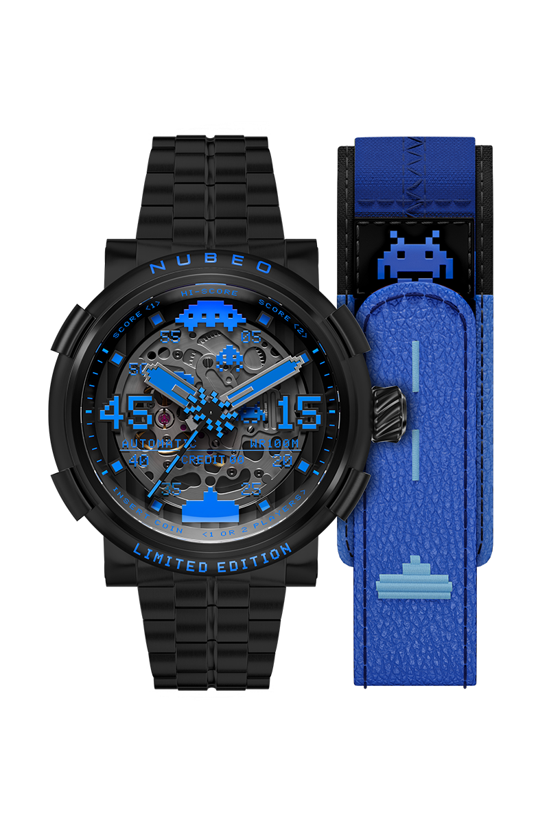 Nubeo Men's 50mm Orion Automatic Space Invaders Lmt Ed Blackout