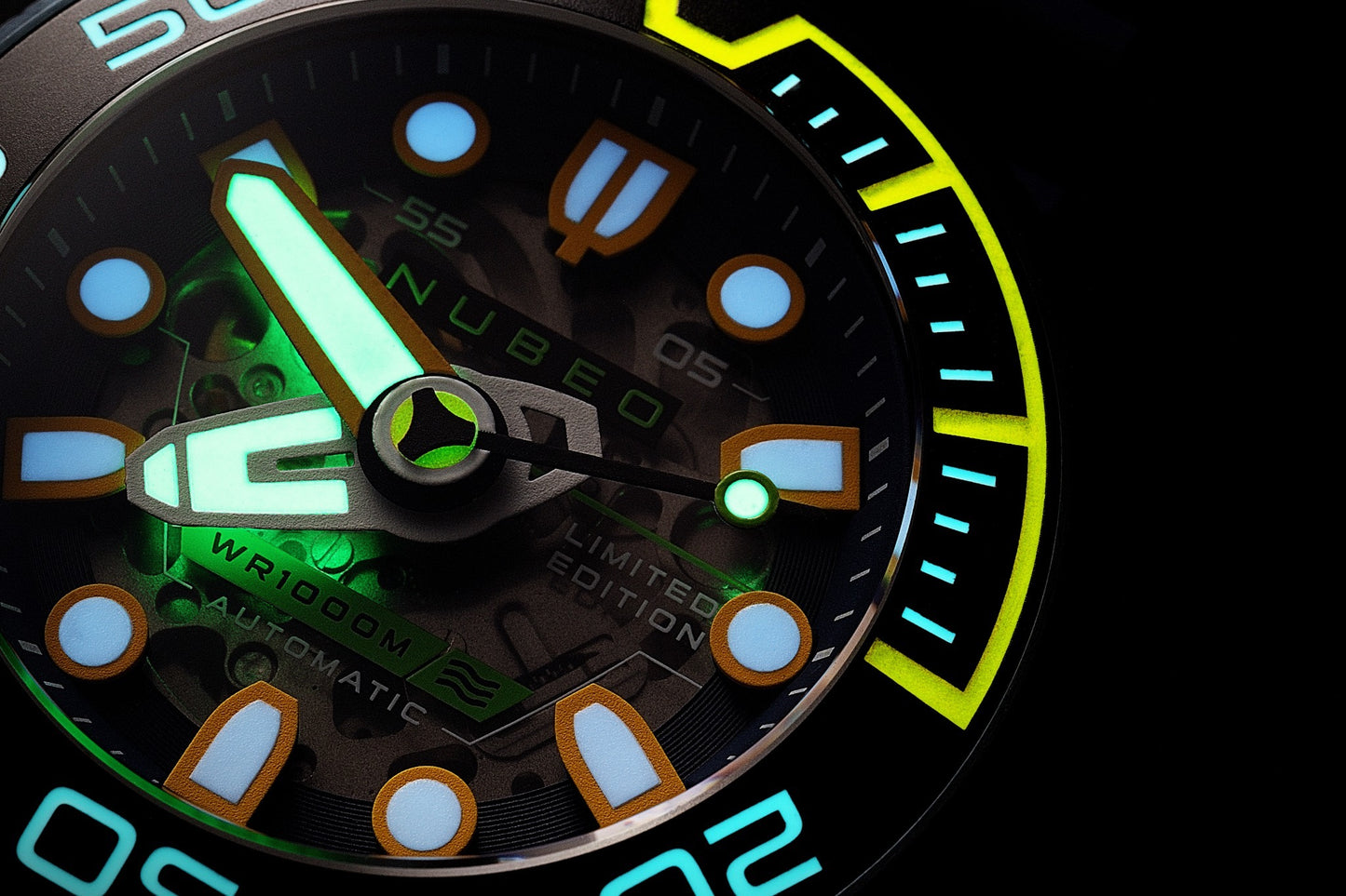 Nubeo Men's 50mm Ventana Automatic Limited Edition Skeletonized Strap Watch