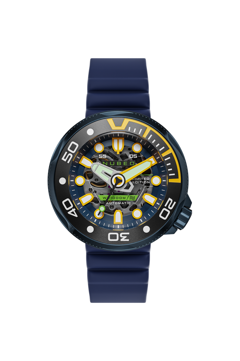 Nubeo Men's 50mm Ventana Automatic Limited Edition Skeletonized Strap Watch