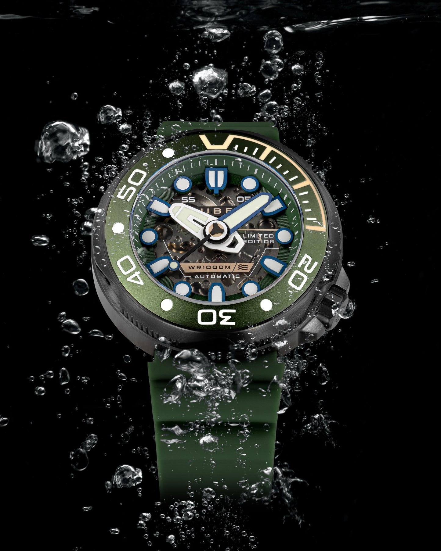 Nubeo Men's 50mm Ventana Automatic Limited Edition Skeletonized Strap Watch