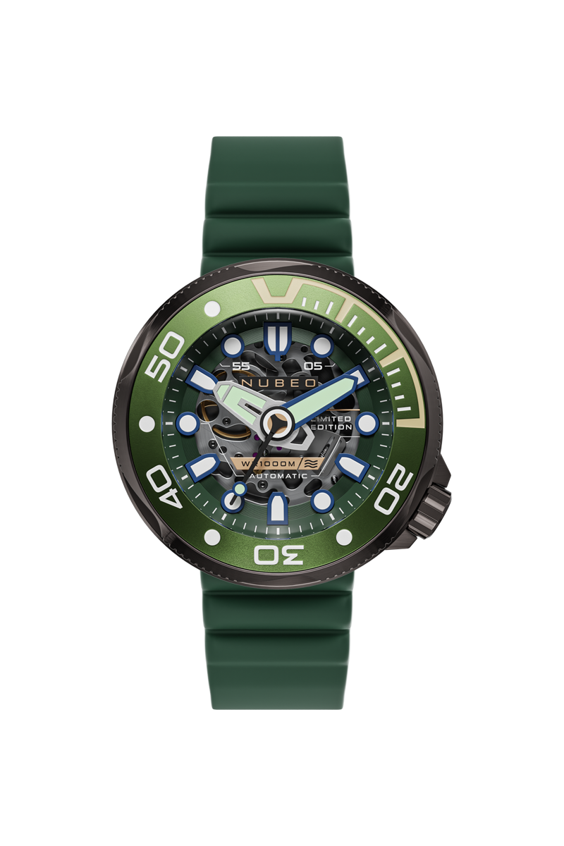 Nubeo Men's 50mm Ventana Automatic Limited Edition Skeletonized Strap Watch