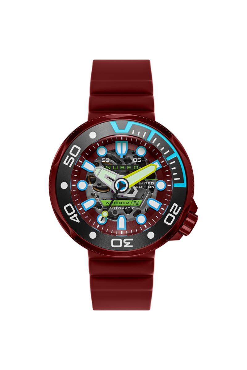 Nubeo Men's 50mm Ventana Automatic Limited Edition Skeletonized Strap Watch