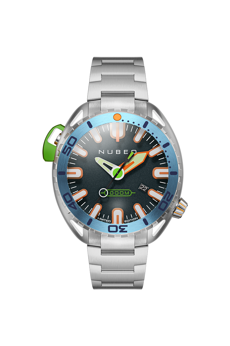 Nubeo Men's 50mm Aluminaut Automatic Limited Edition Silvertone Bracelet Watch