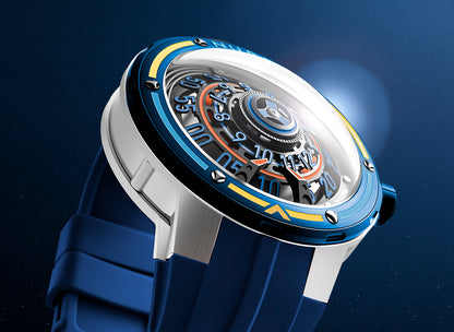 Nubeo Men's 50mm Orbiter Automatic Limited Edition Silicone Strap Watch
