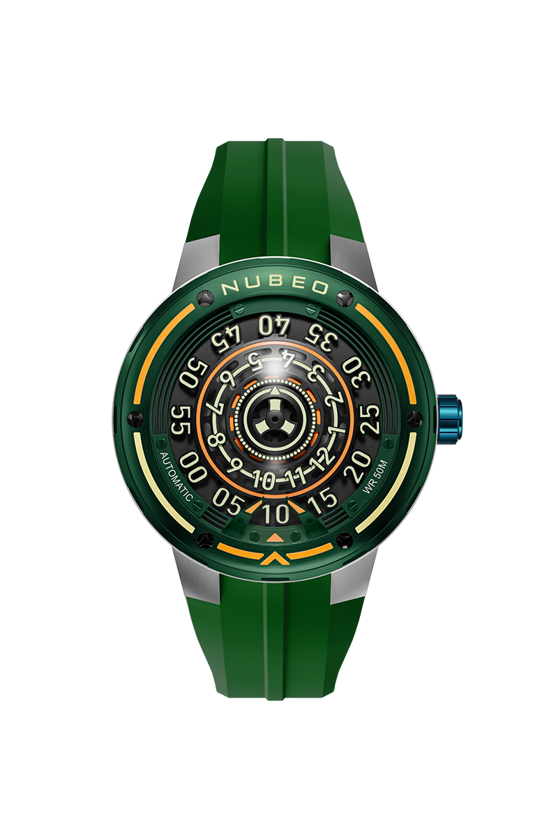 Nubeo Men's 50mm Orbiter Automatic Limited Edition Silicone Strap Watch