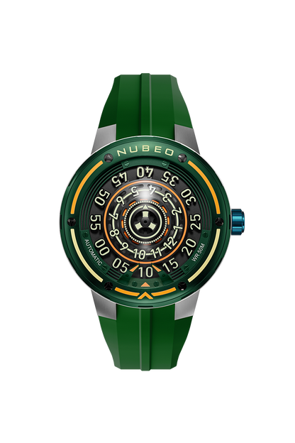 Nubeo Men's 50mm Orbiter Automatic Limited Edition Silicone Strap Watch