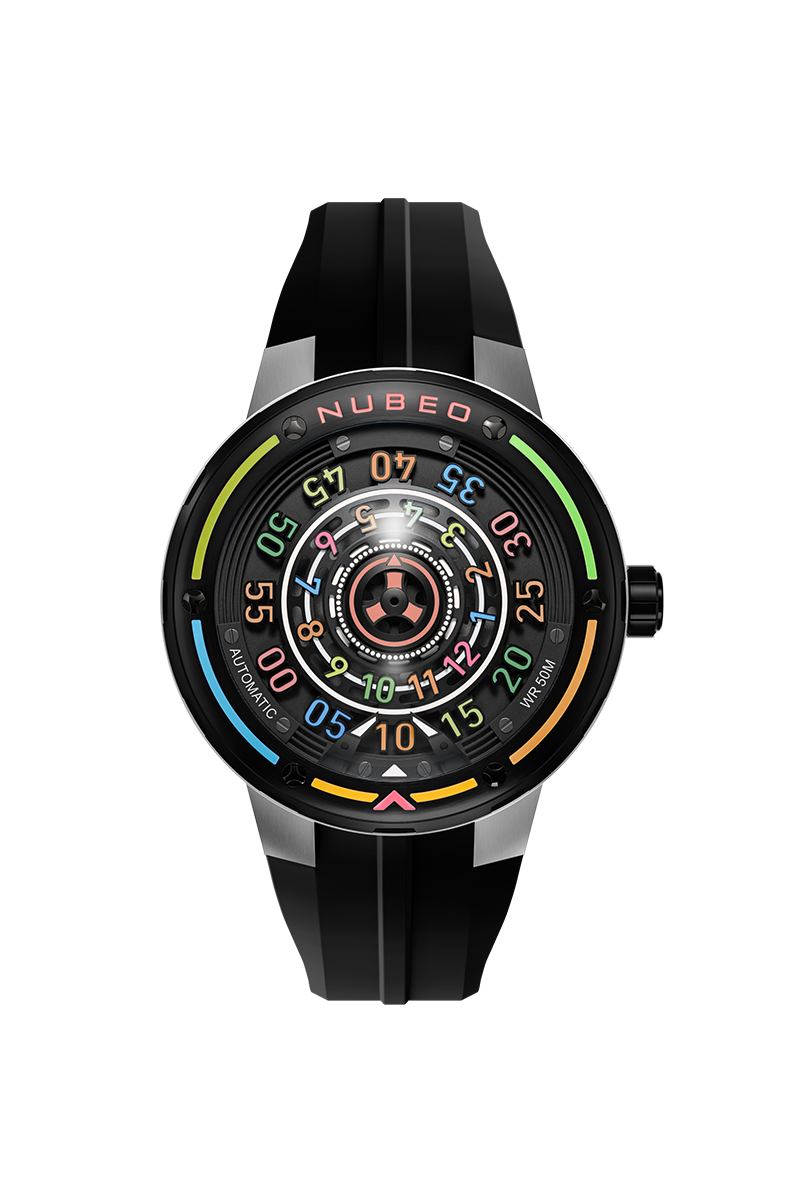 Nubeo Men's 50mm Orbiter Automatic Limited Edition Silicone Strap Watch