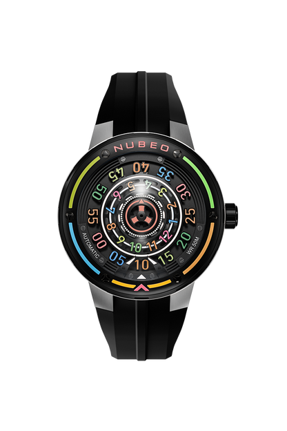 Nubeo Men's 50mm Orbiter Automatic Limited Edition Silicone Strap Watch
