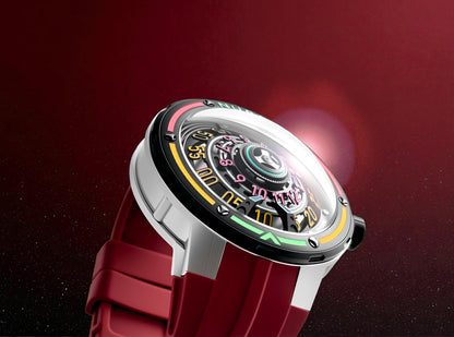 Nubeo Men's 50mm Orbiter Automatic Limited Edition Silicone Strap Watch