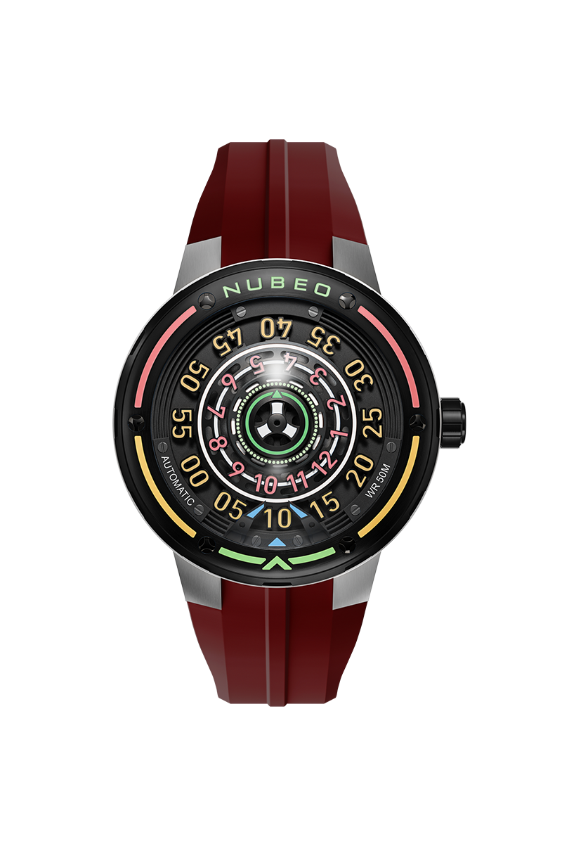 Nubeo Men's 50mm Orbiter Automatic Limited Edition Silicone Strap Watch