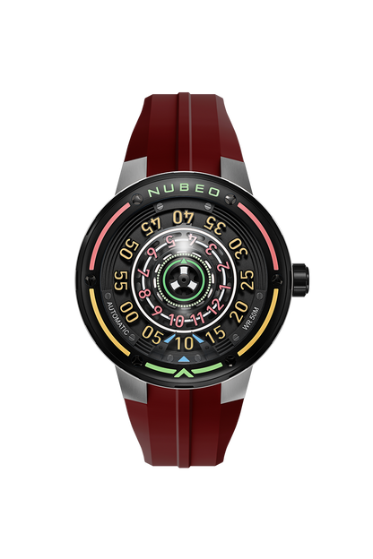 Nubeo Men's 50mm Orbiter Automatic Limited Edition Silicone Strap Watch