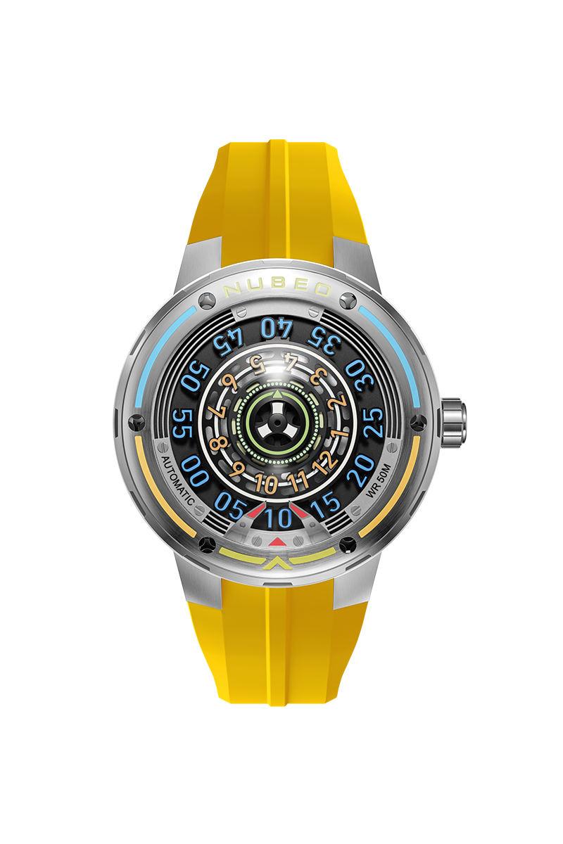 Nubeo Men's 50mm Orbiter Automatic Limited Edition Silicone Strap Watch