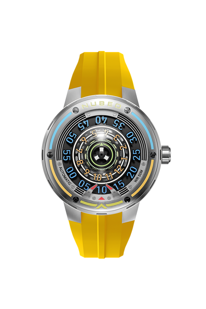 Nubeo Men's 50mm Orbiter Automatic Limited Edition Silicone Strap Watch