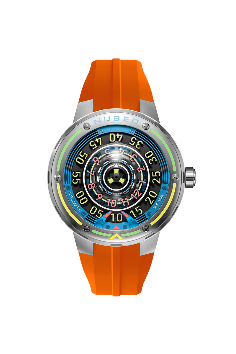 Nubeo Men's 50mm Orbiter Automatic Limited Edition Silicone Strap Watch