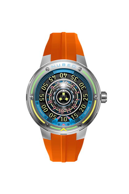 Nubeo Men's 50mm Orbiter Automatic Limited Edition Silicone Strap Watch