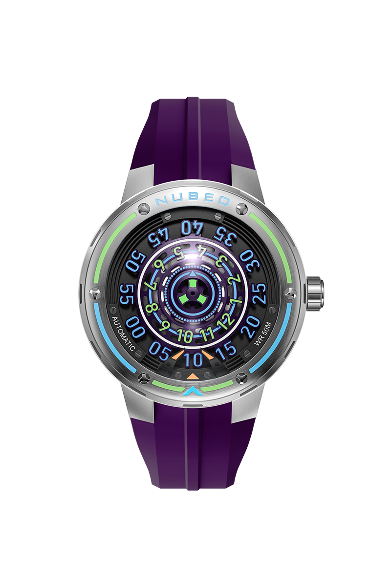 Nubeo Men's 50mm Orbiter Automatic Limited Edition Silicone Strap Watch