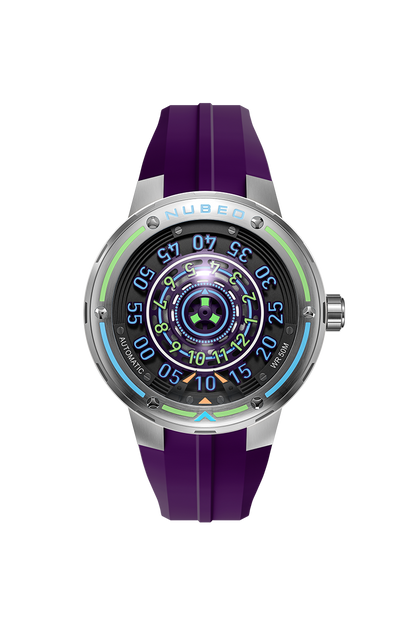 Nubeo Men's 50mm Orbiter Automatic Limited Edition Silicone Strap Watch