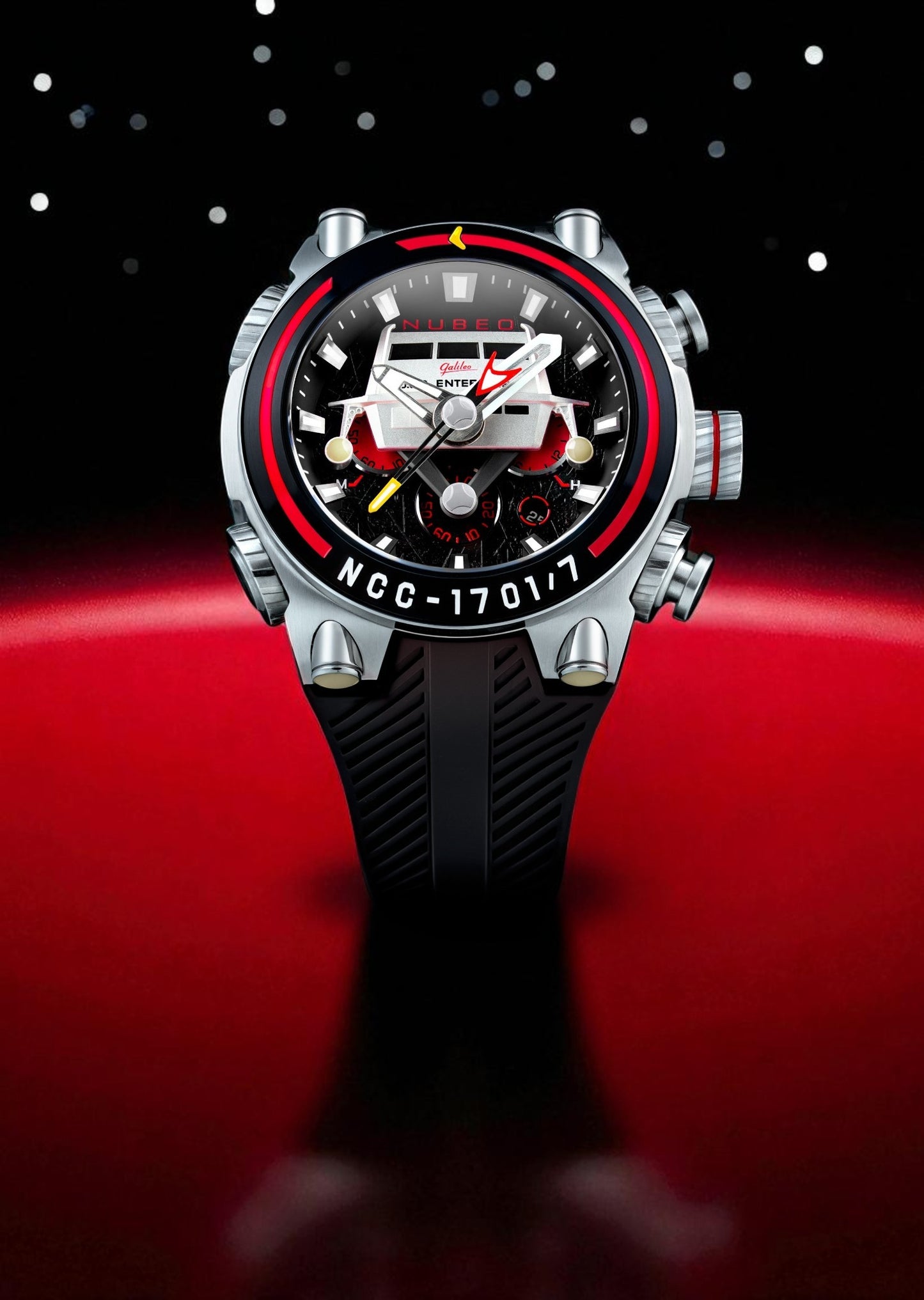 Nubeo Men's 52mm Deimos Star Trek Galileo Limited Edition Strap Watch