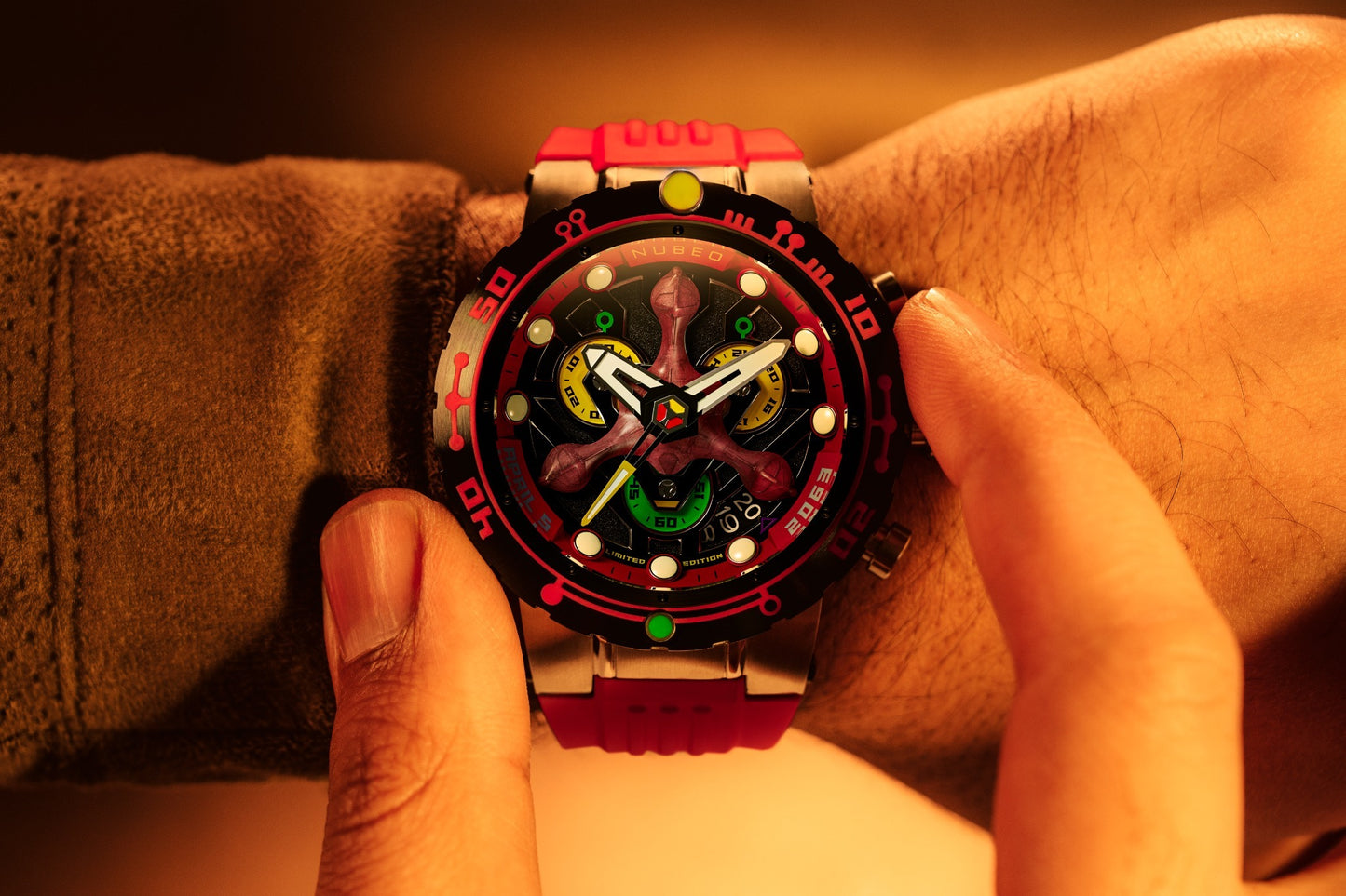 Nubeo Men's 48mm Opportunity Star Trek First Contact Day Limited Edition Strap Watch