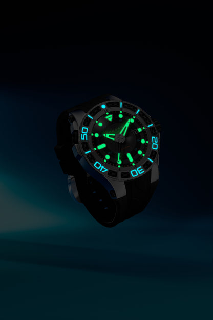 Nubeo Men's 50mm Manta Automatic Limited Edition Silicone Strap Watch