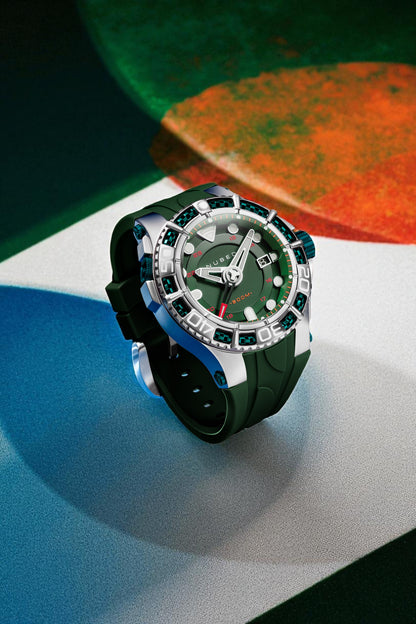 Nubeo Men's 50mm Manta Automatic Limited Edition Silicone Strap Watch
