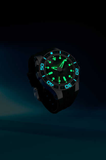 Nubeo Men's 50mm Manta Automatic Limited Edition Silicone Strap Watch