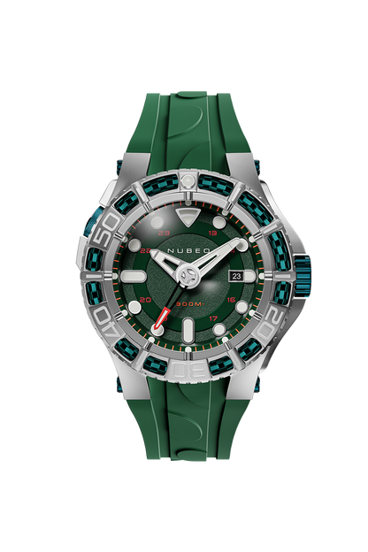 Nubeo Men's 50mm Manta Automatic Limited Edition Silicone Strap Watch