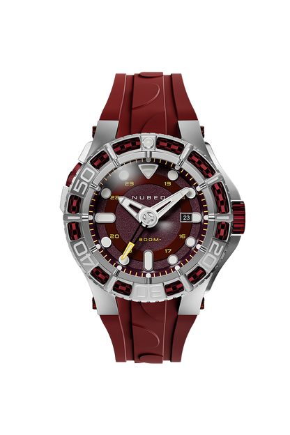Nubeo Men's 50mm Manta Automatic Limited Edition Silicone Strap Watch