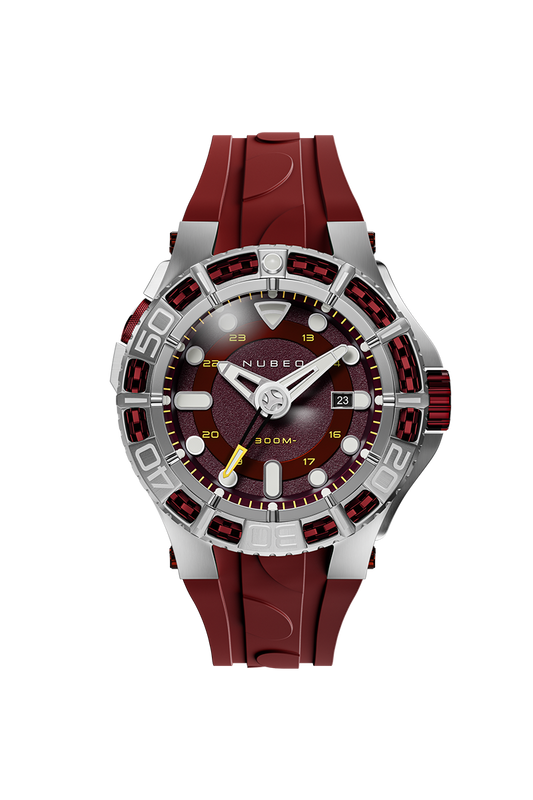 Nubeo Men's 50mm Manta Automatic Limited Edition Silicone Strap Watch