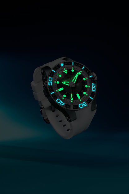 Nubeo Men's 50mm Manta Automatic Limited Edition Silicone Strap Watch