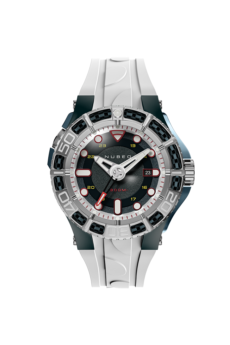 Nubeo Men's 50mm Manta Automatic Limited Edition Silicone Strap Watch