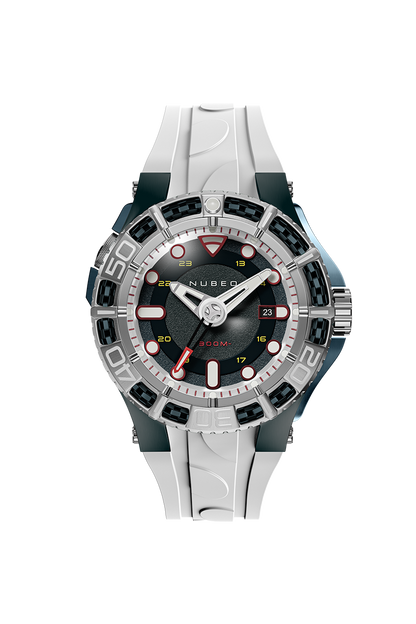 Nubeo Men's 50mm Manta Automatic Limited Edition Silicone Strap Watch
