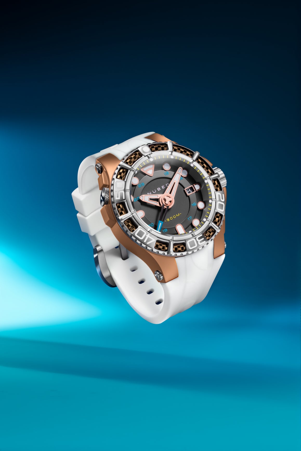 Nubeo Men's 50mm Manta Automatic Limited Edition Specialty Strap Watch
