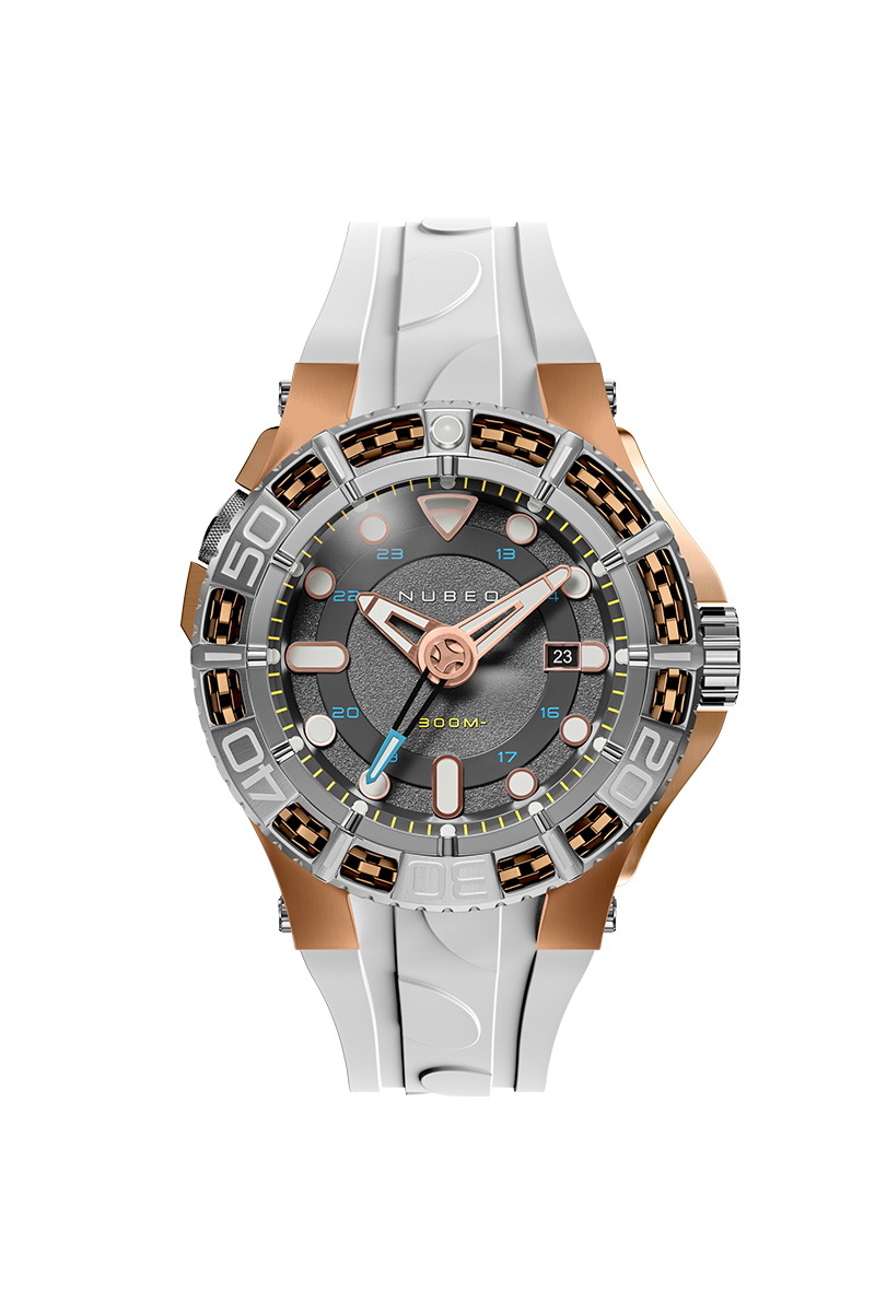 Nubeo Men's 50mm Manta Automatic Limited Edition Specialty Strap Watch