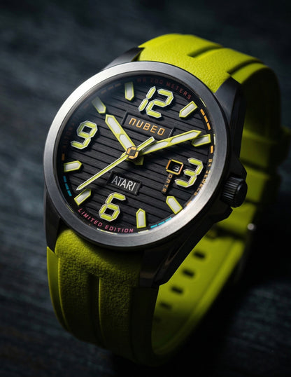Nubeo Men's 48mm Torrent Automatic Atari Rainbow Limited Edition Rubber Strap Watch