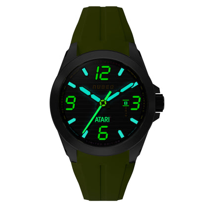 Nubeo Men's 48mm Torrent Automatic Atari Rainbow Limited Edition Rubber Strap Watch