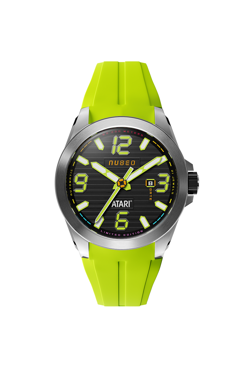 Nubeo Men's 48mm Torrent Automatic Atari Rainbow Limited Edition Rubber Strap Watch