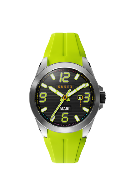 Nubeo Men's 48mm Torrent Automatic Atari Rainbow Limited Edition Rubber Strap Watch