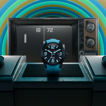 Nubeo Men's 48mm Torrent Automatic Atari Rainbow Limited Edition Rubber Strap Watch